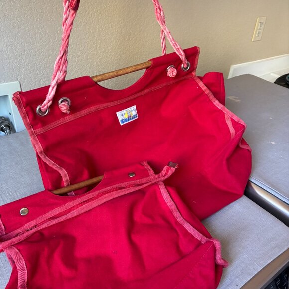 Two-piece canvas duck bag set. - Picture 3 of 5